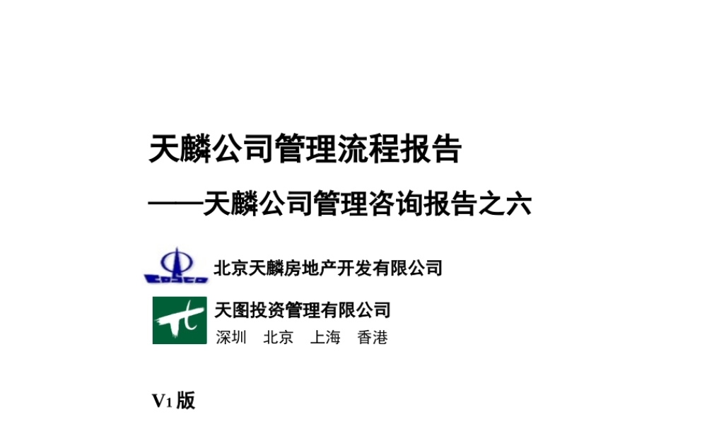 天图－天麟管理流程报告