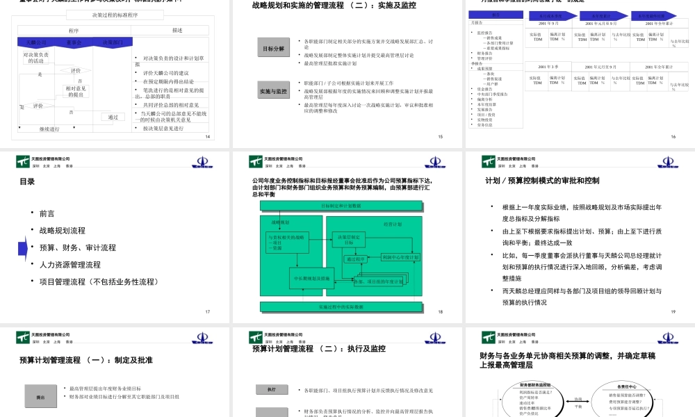天图－天麟管理流程报告