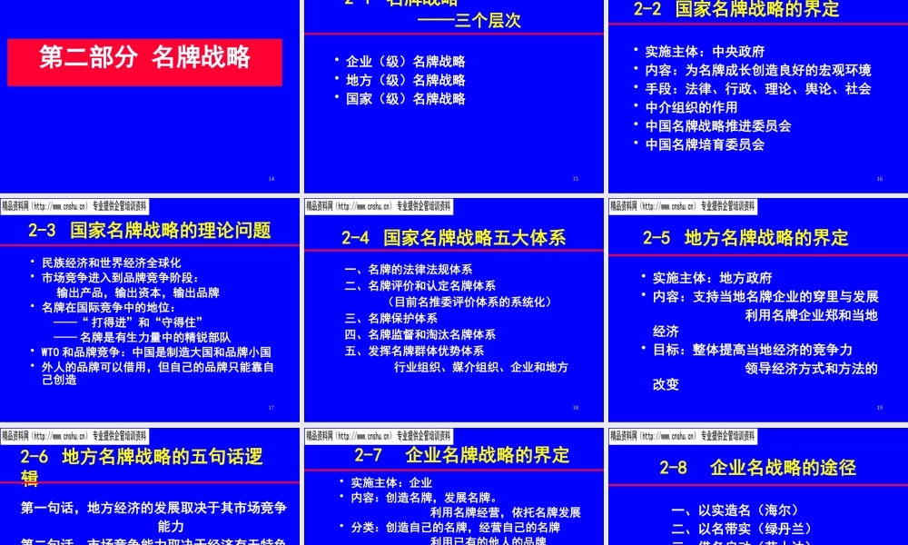 服装名牌战略与品牌管理专训