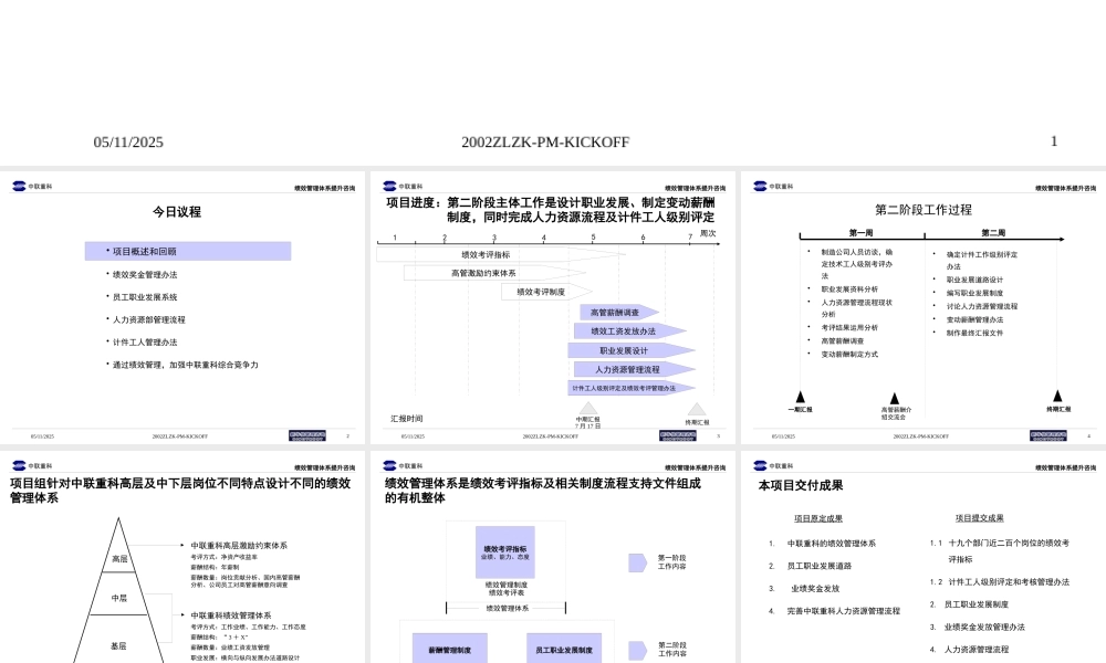 某公司绩效管理提升咨询