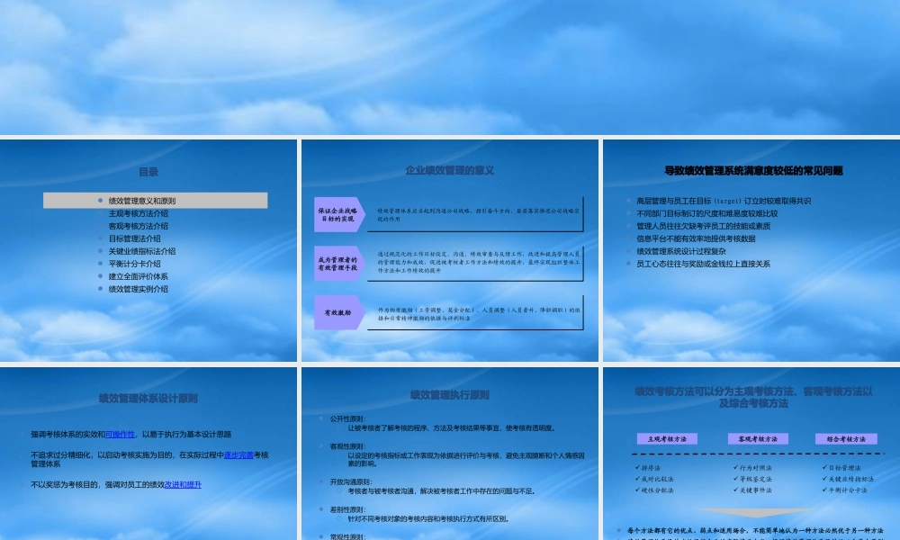 某公司绩效管理体系操作手册
