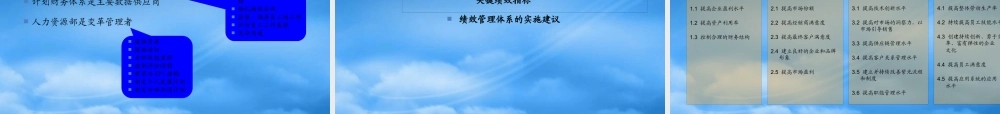 某公司绩效管理体系的实施建议