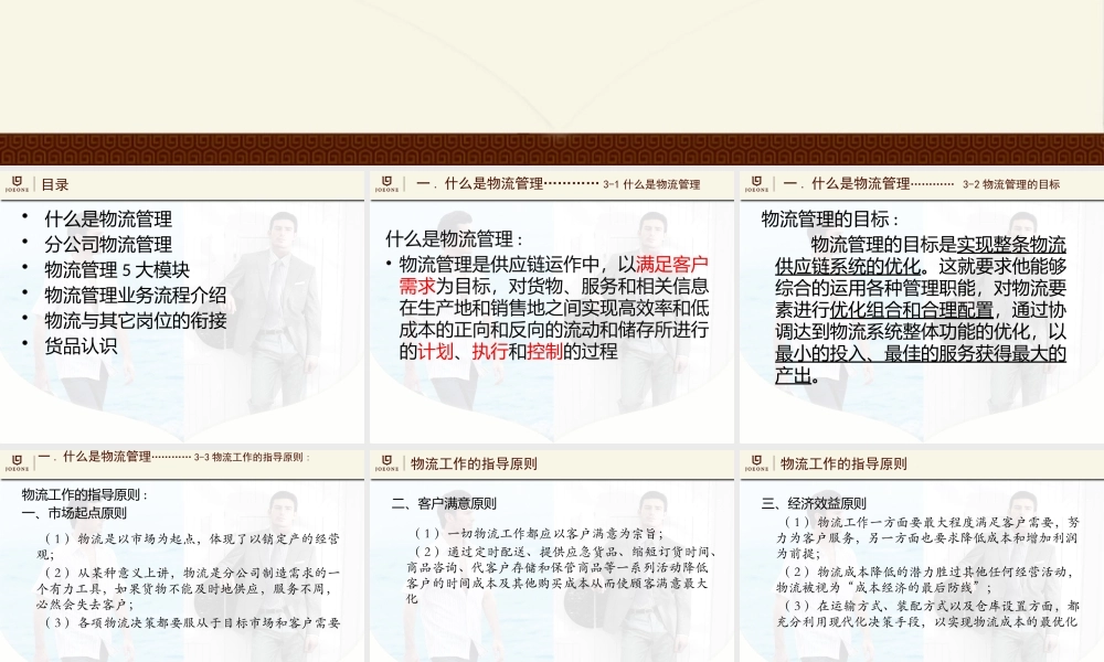 服装品牌-九牧王分公司物流管理模式（PPT66页）