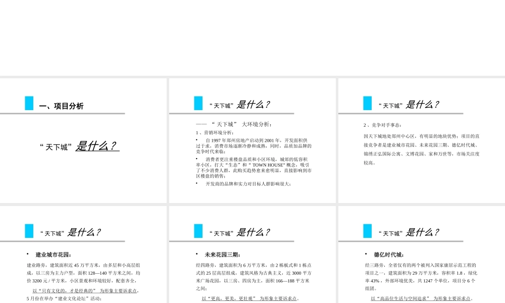 天下城提案演示定位