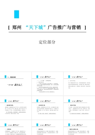 天下城提案演示定位