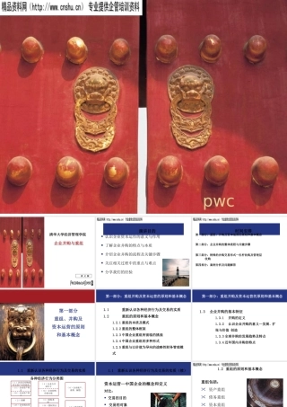 服装企业并购与重组讲座