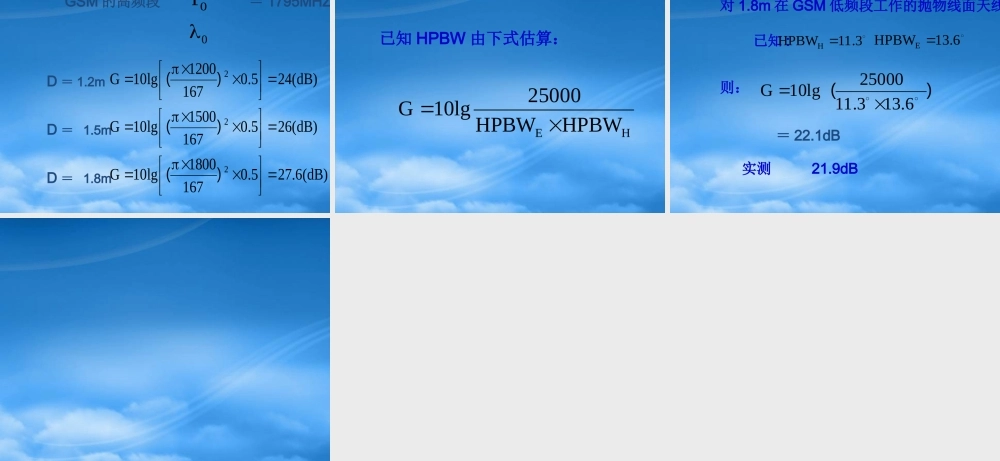 天线增益的估算（ppt 16）