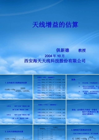 天线增益的估算（ppt 16）