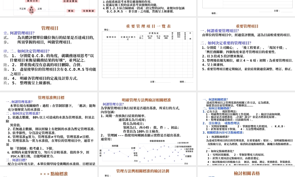 服装企业管理基准与目标
