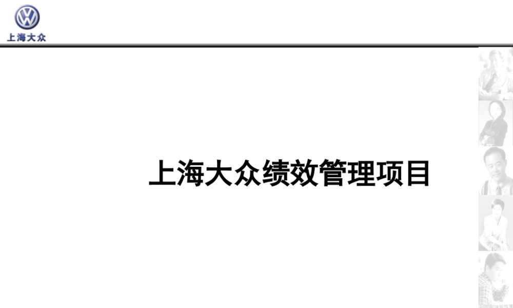 某公司绩效管理项目概论