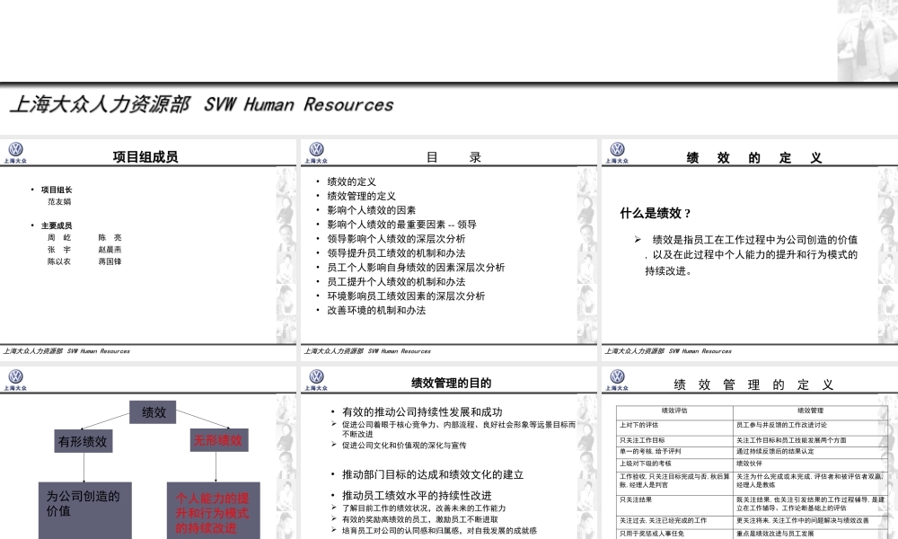 某公司绩效管理项目概论