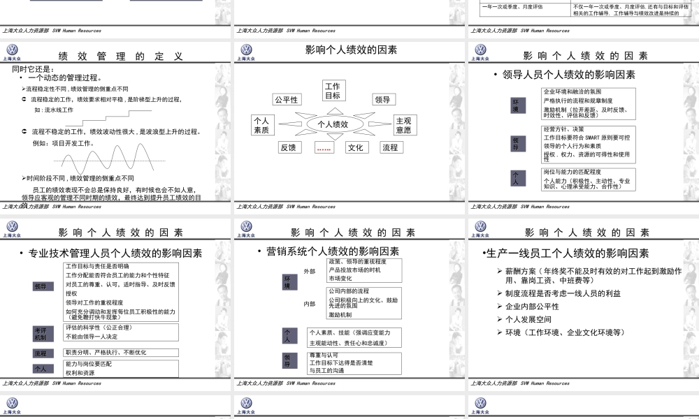某公司绩效管理项目概论