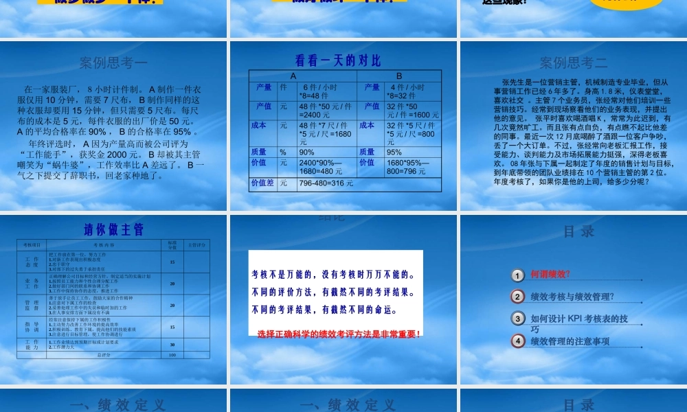 某公司绩效管理研讨会