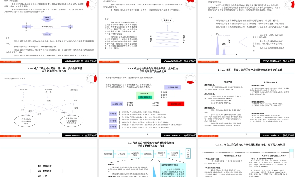 某公司绩效管理诊断报告
