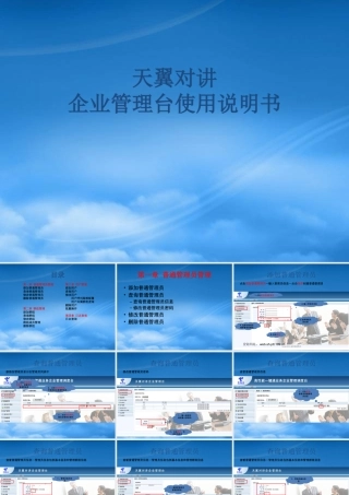 天翼对讲企业管理台操作手册