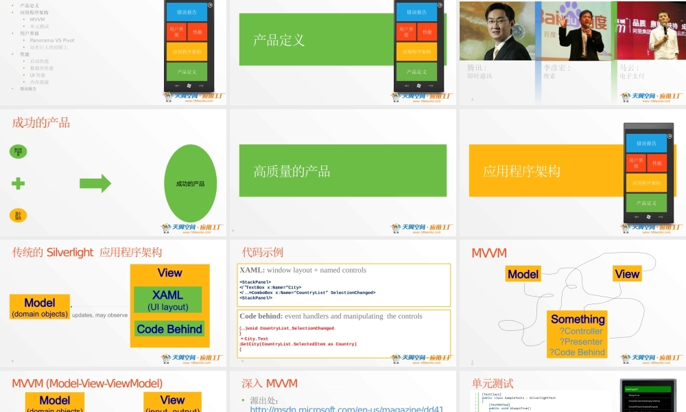 天翼空间应用工厂《windows_phone开发具体实例》课程