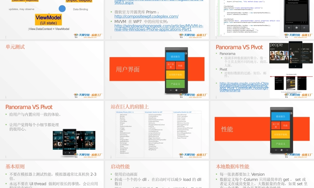 天翼空间应用工厂《windows_phone开发具体实例》课程
