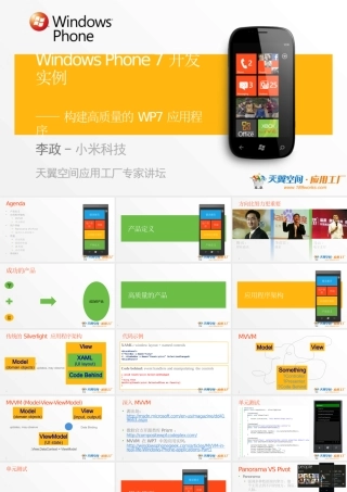 天翼空间应用工厂《windows_phone开发具体实例》课程