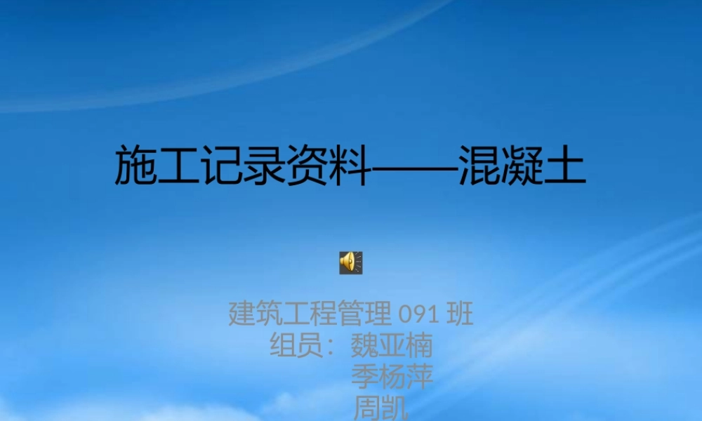 施工记录资料