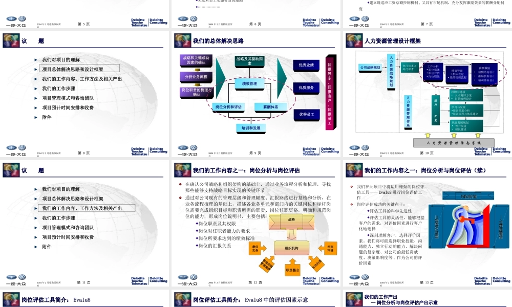 某公司绩效管理咨询服务项目建议书