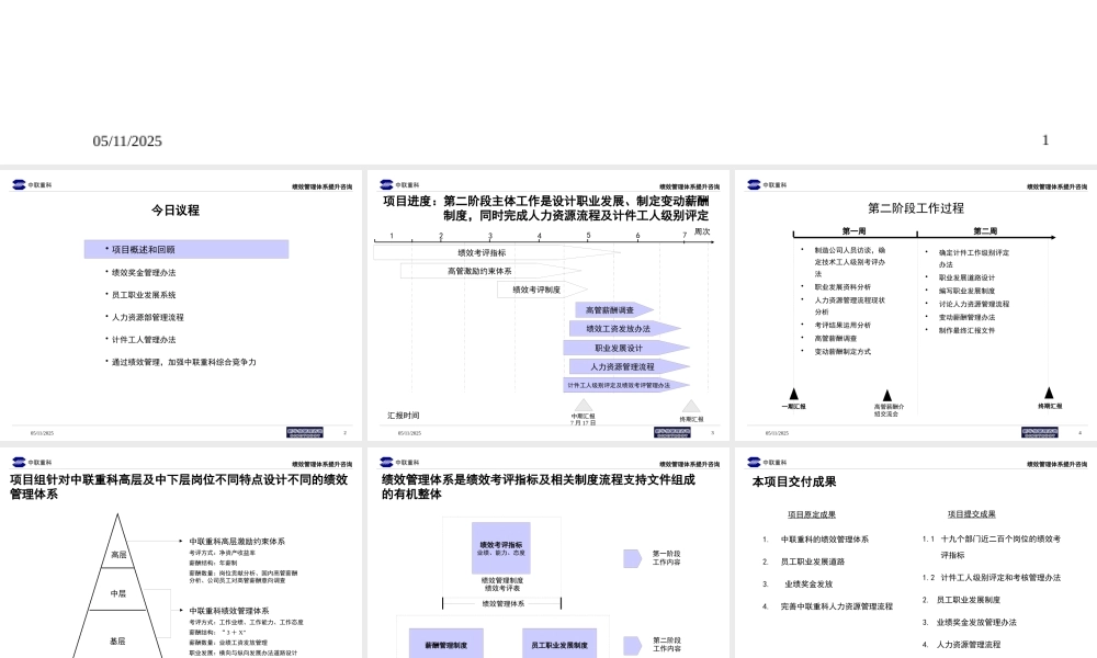 某公司绩效管理咨询项目报告