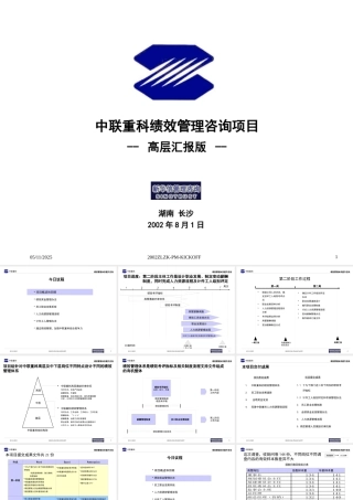 某公司绩效管理咨询项目介绍