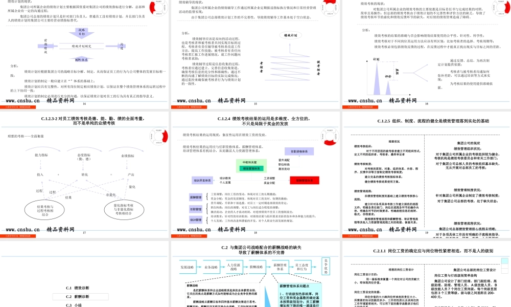 某公司绩效和薪酬管理的诊断报告分析