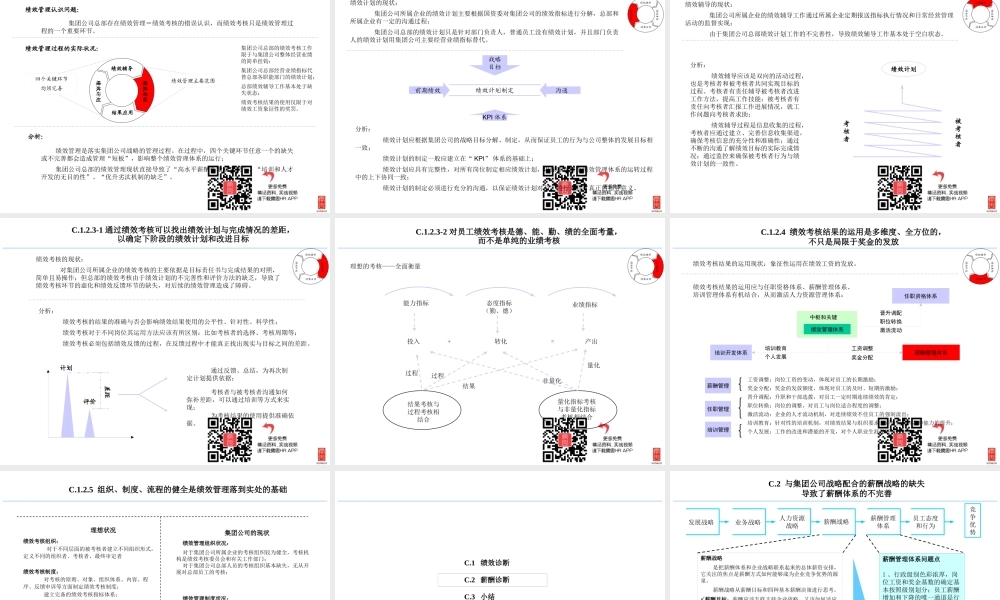 某公司绩效和薪酬管理诊断报告(PPT 54页)