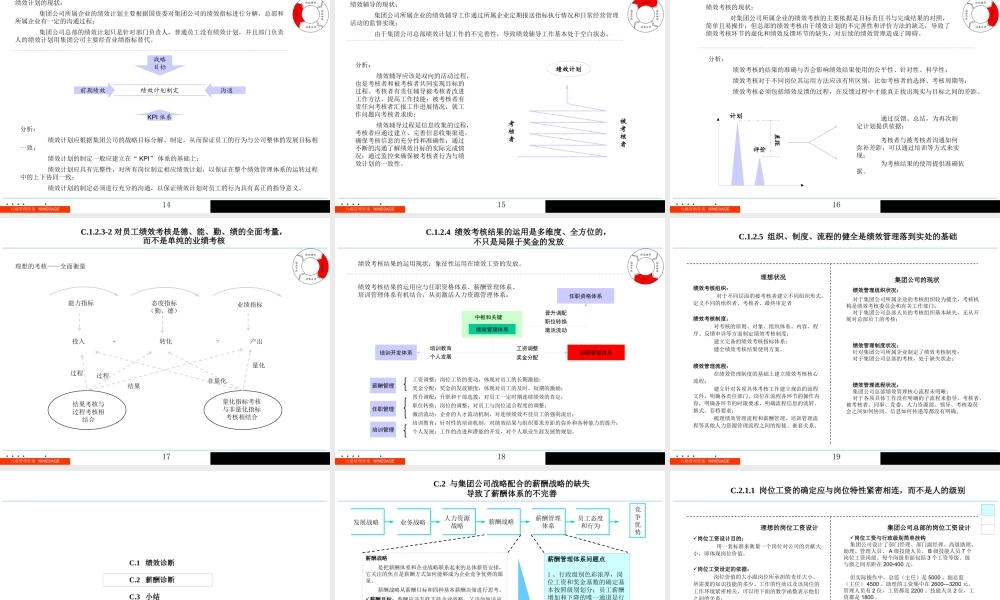 某公司绩效和薪酬管理诊断报告