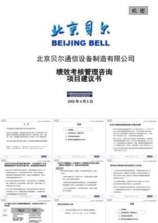 某公司绩效考核管理咨询项目建议书