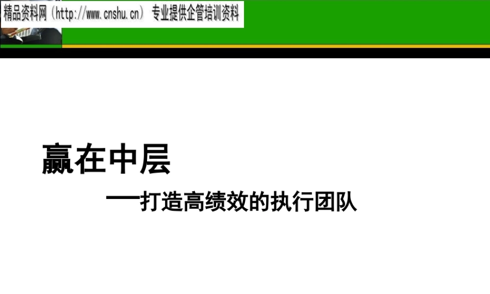 如何打造高绩效的执行团队