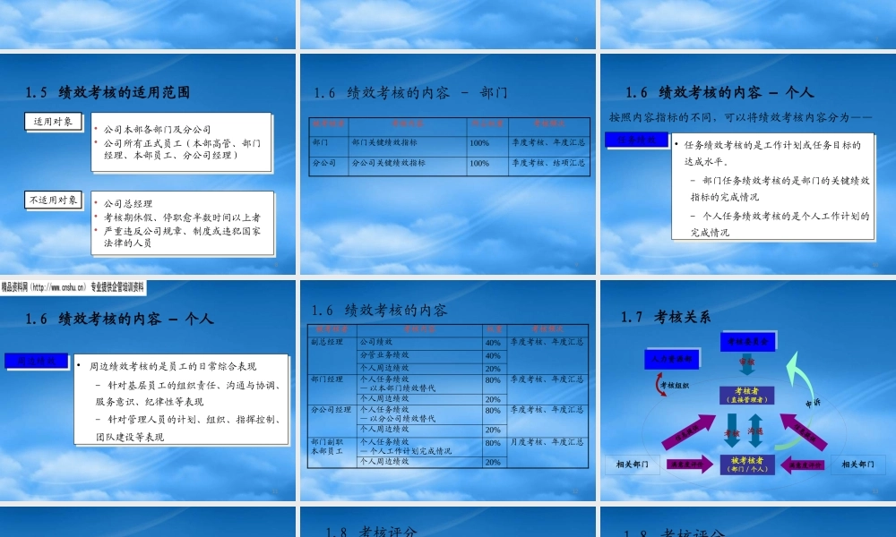 某公司绩效考核流程与方法