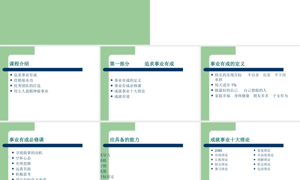 如何打造高绩效事业型营销团队
