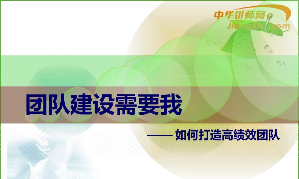 如何打造高绩效团队(PPT 44页)