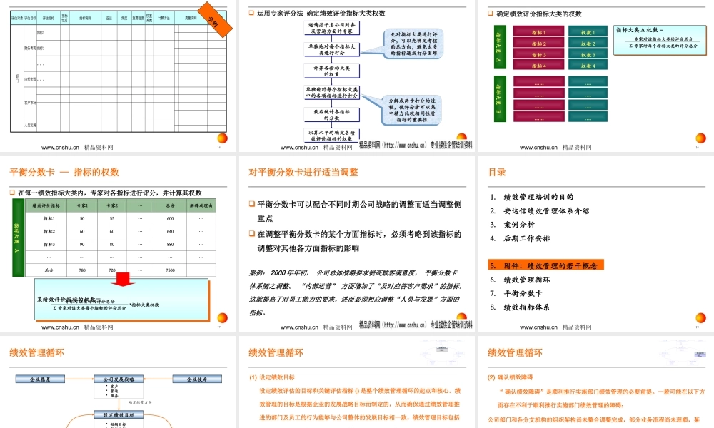 某公司绩效咨询工作计划管理