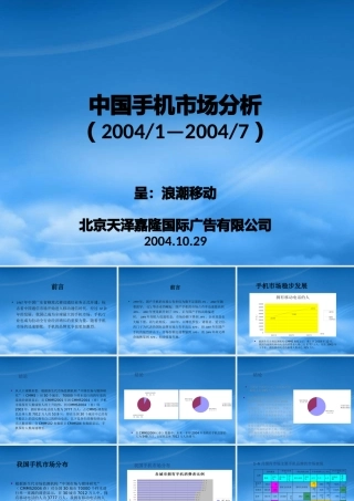 天泽嘉隆-浪潮移动市场策略建议案(品