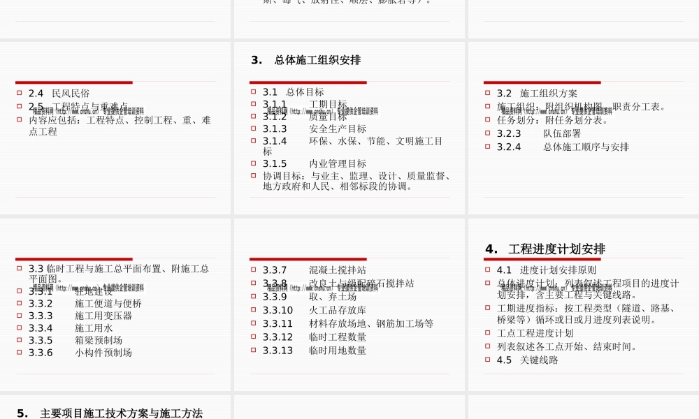 施工组织编制要求分析