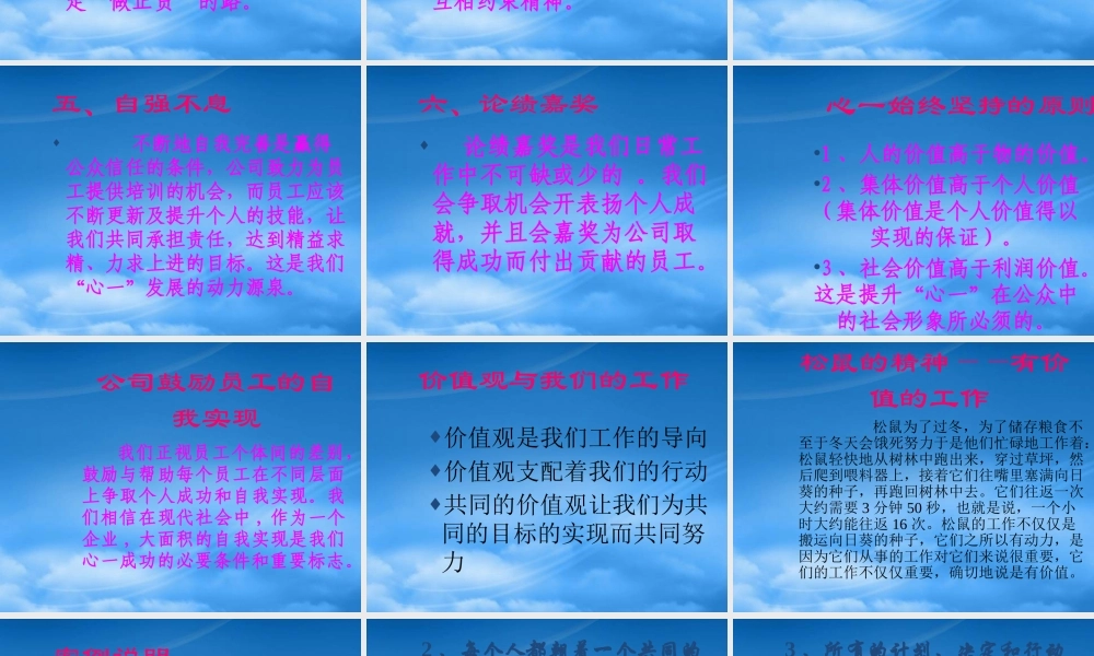 某公司价值观培训