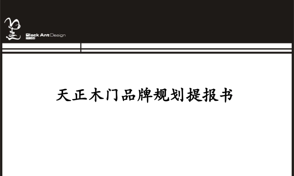 天正木业品牌推广合作提报书