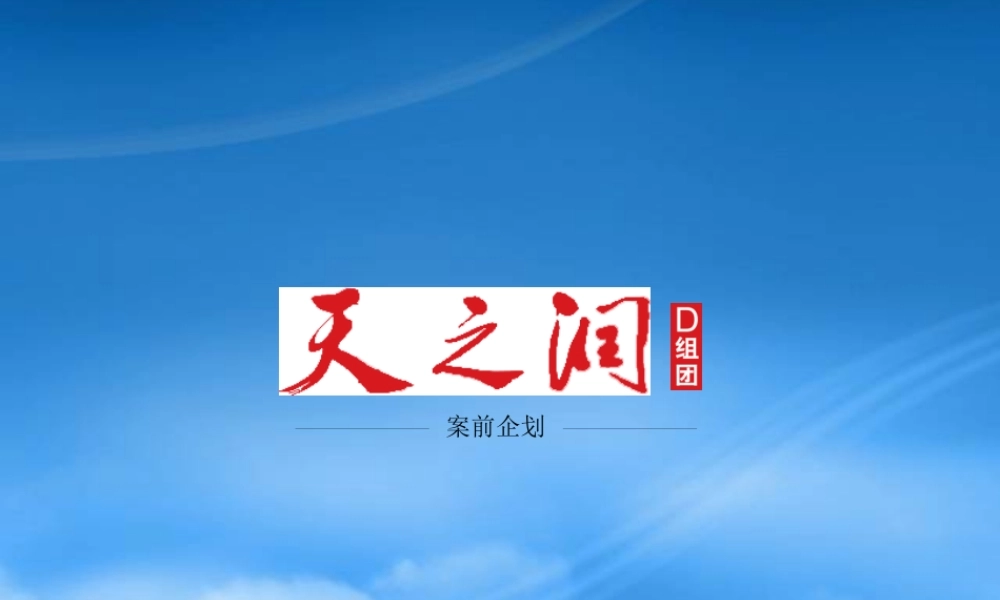 天之润案前企划