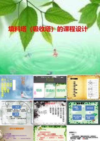 填料塔设计流程（PPT31页)