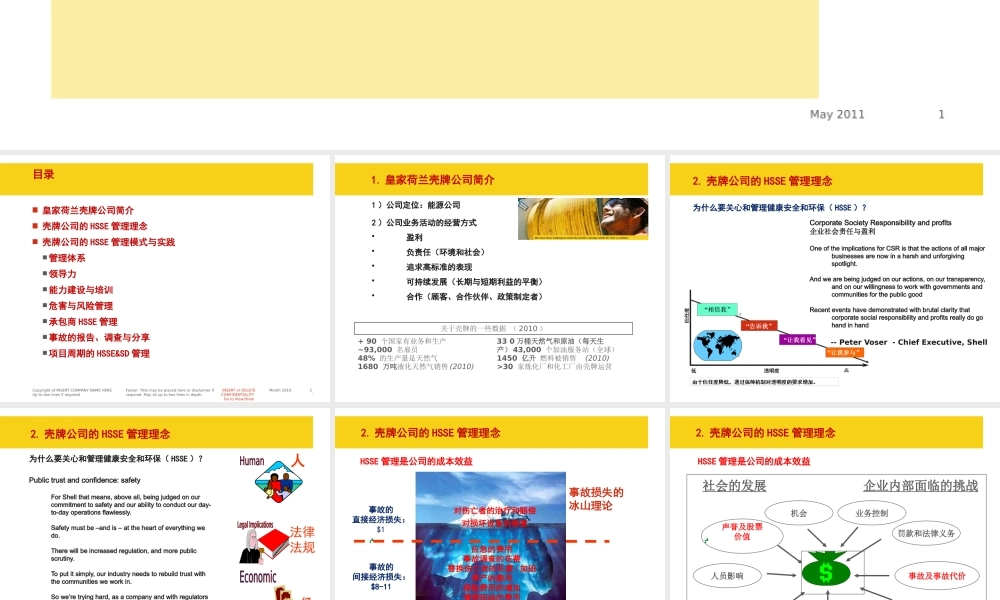 某公司健康安全环保可持续发展讲座