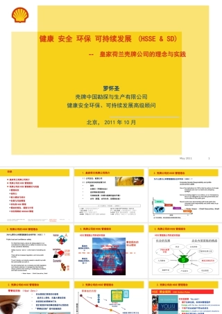 某公司健康安全环保可持续发展讲座