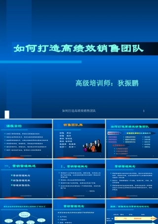 如何打造高绩效销售团队(1)