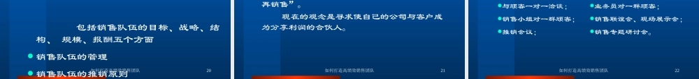 如何打造高绩效销售团队(PPT 75页)