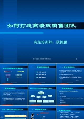 如何打造高绩效销售团队(PPT 75页)