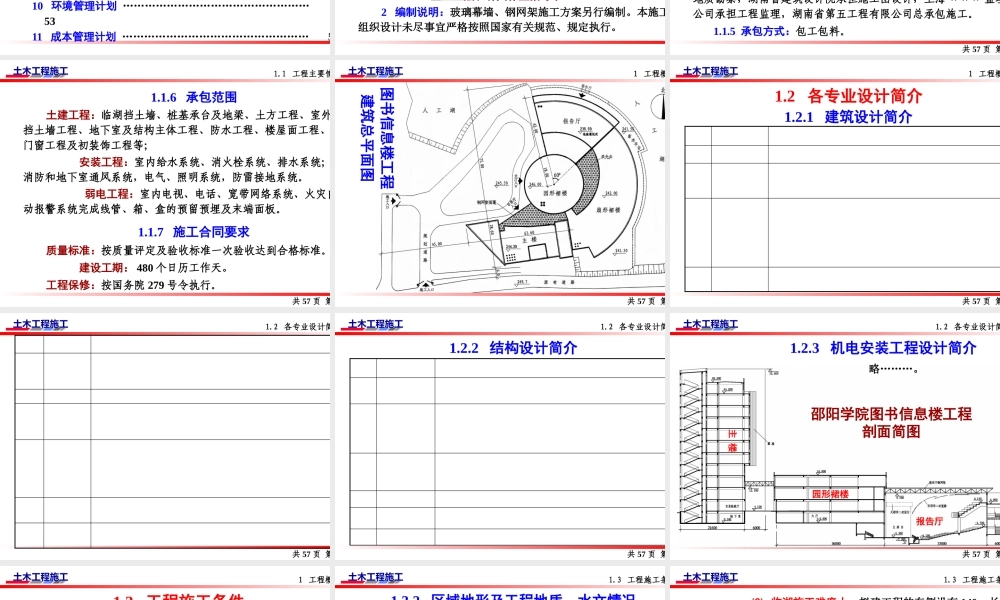 施工组织设计编制实例(PPT 66页)