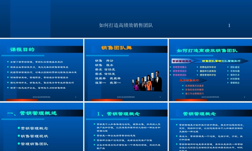 如何打造高绩效销售团队