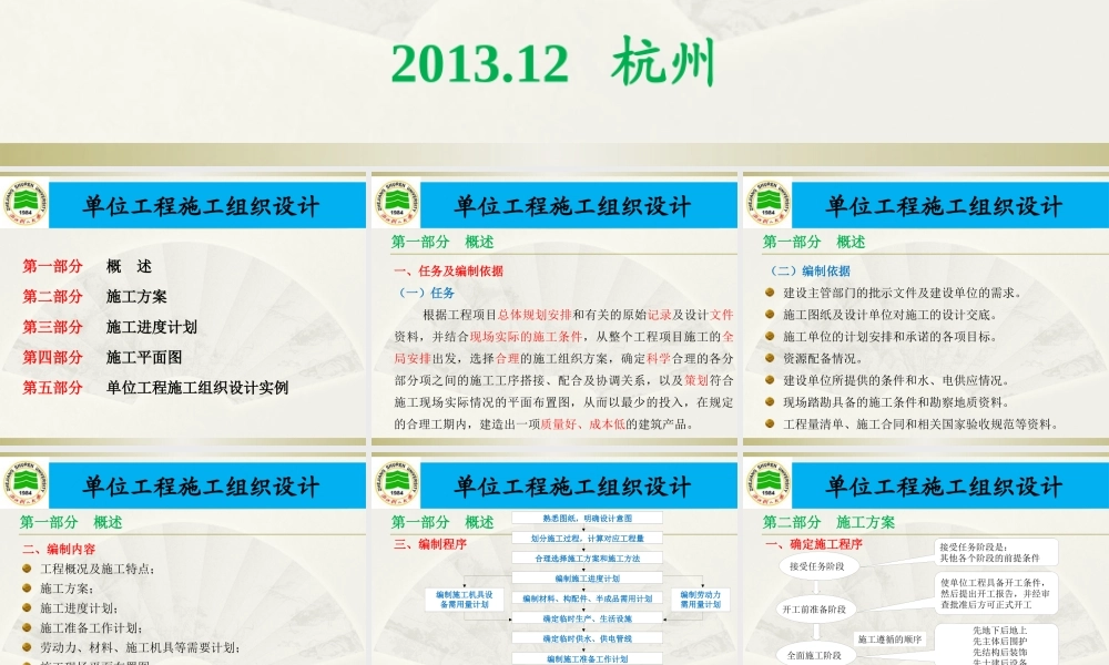 施工组织设计编制要点