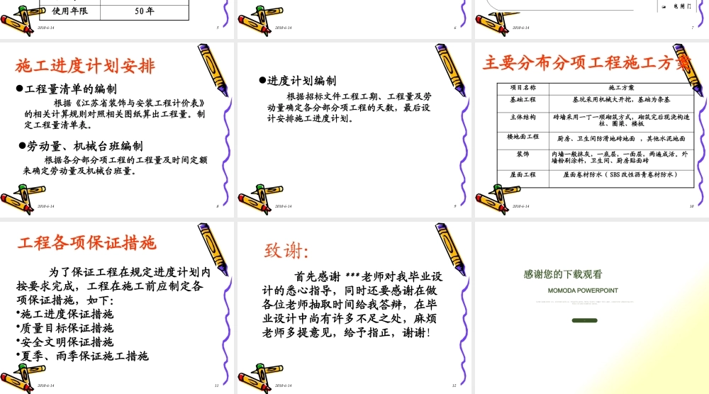 施工组织设计答辩ppt